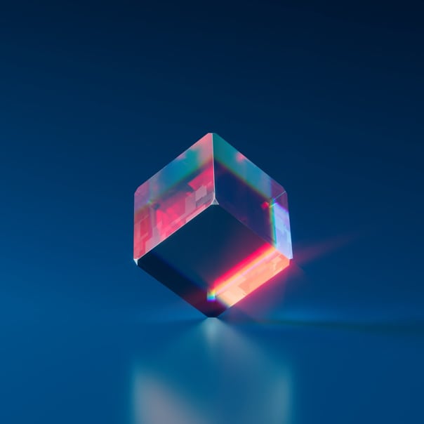 3D rendered cube